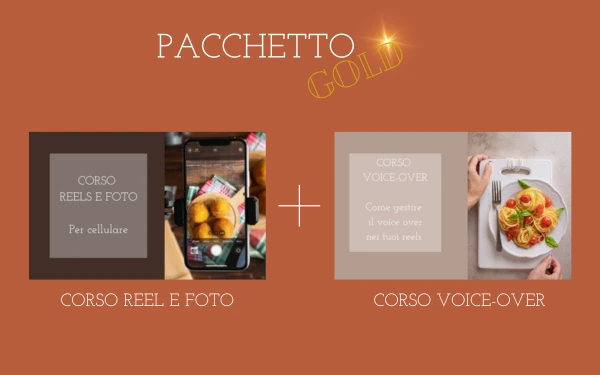 Pacchetto Corso Reel e Foto + Voiceover